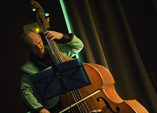 Espectaculo con Almozandia. Sergey Shkil contrabajista&nbsp; titulado del grupo Elegia para conciertos, bodas y qualquier tipo de eventos en Zaragoza